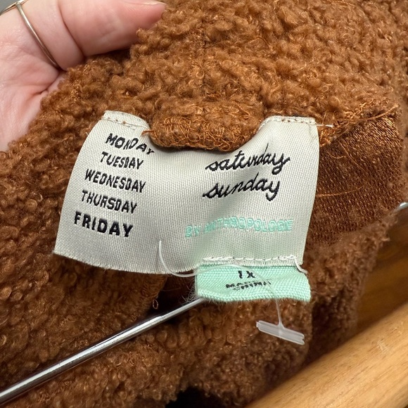 Anthropologie Saturday Sunday Wide Leg Victoria Sherpa Pant 1X - Picture 4 of 4